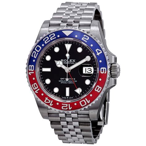 rolex gmt master ii stainless steel red blue|Rolex Gmt Master II.